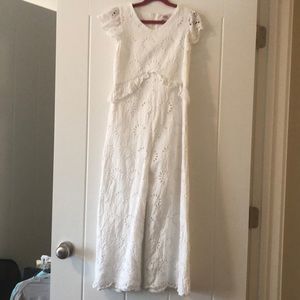 Adorable White Eyelet Jumpsuit